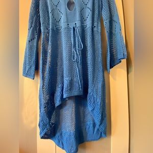 Blue bathing suit cover up